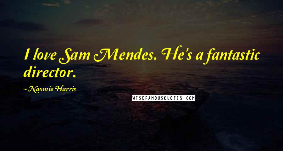 Naomie Harris Quotes: I love Sam Mendes. He's a fantastic director.