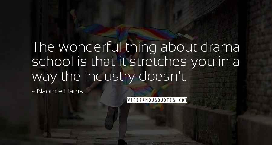 Naomie Harris Quotes: The wonderful thing about drama school is that it stretches you in a way the industry doesn't.