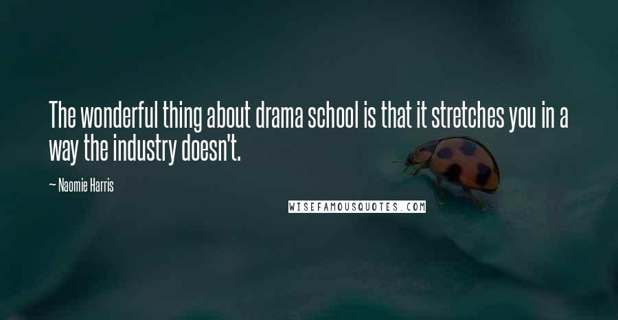 Naomie Harris Quotes: The wonderful thing about drama school is that it stretches you in a way the industry doesn't.