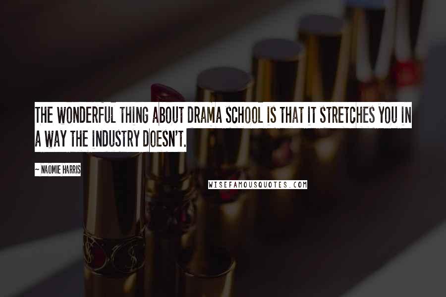 Naomie Harris Quotes: The wonderful thing about drama school is that it stretches you in a way the industry doesn't.