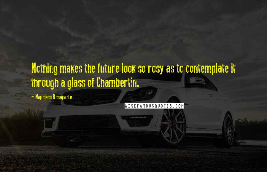 Napoleon Bonaparte Quotes: Nothing makes the future look so rosy as to contemplate it through a glass of Chambertin.