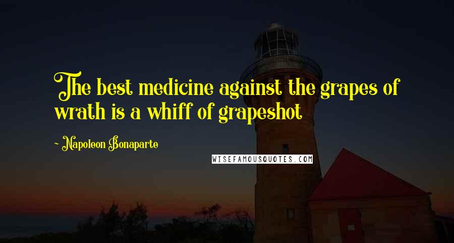 Napoleon Bonaparte Quotes: The best medicine against the grapes of wrath is a whiff of grapeshot