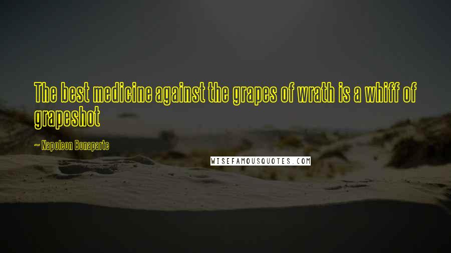 Napoleon Bonaparte Quotes: The best medicine against the grapes of wrath is a whiff of grapeshot