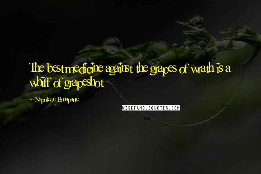 Napoleon Bonaparte Quotes: The best medicine against the grapes of wrath is a whiff of grapeshot