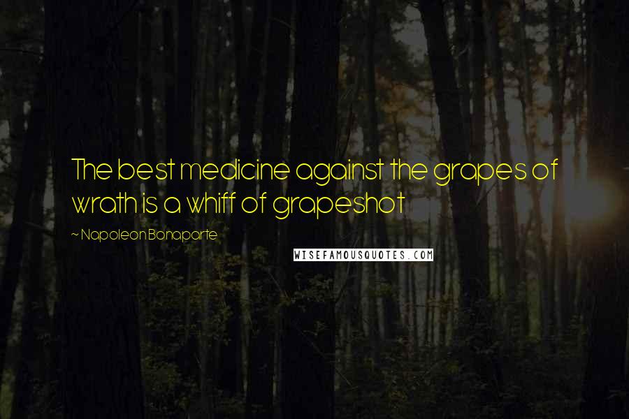 Napoleon Bonaparte Quotes: The best medicine against the grapes of wrath is a whiff of grapeshot