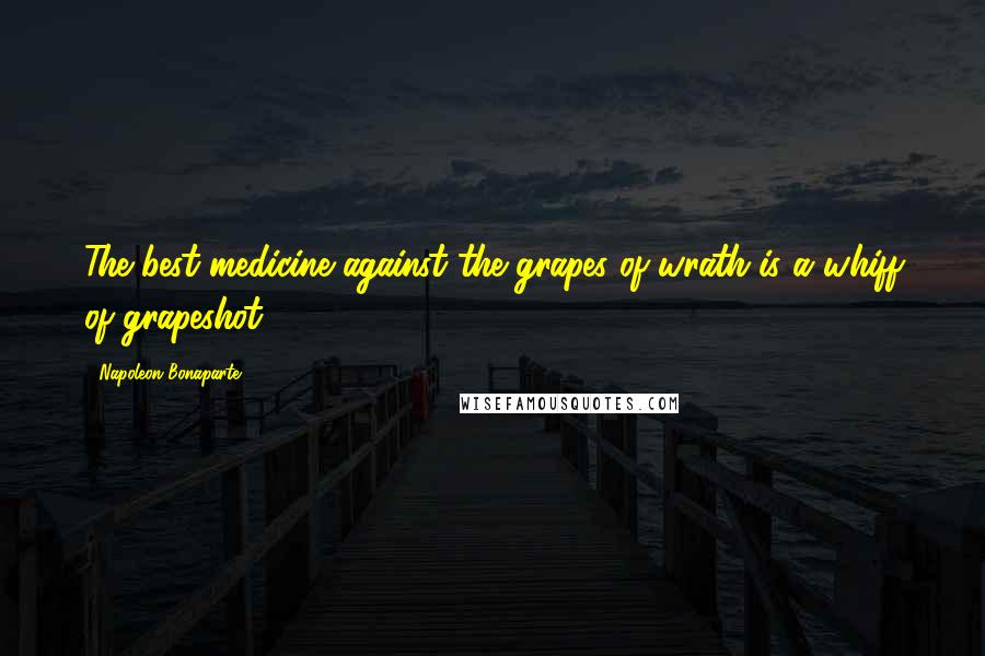 Napoleon Bonaparte Quotes: The best medicine against the grapes of wrath is a whiff of grapeshot