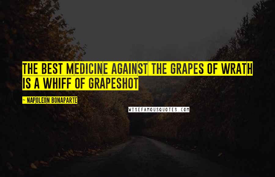 Napoleon Bonaparte Quotes: The best medicine against the grapes of wrath is a whiff of grapeshot