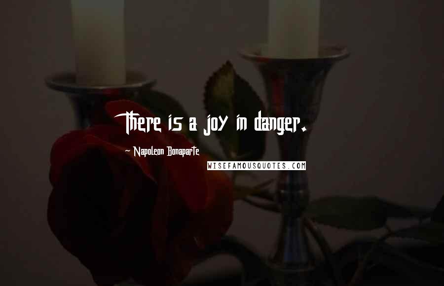 Napoleon Bonaparte Quotes: There is a joy in danger.