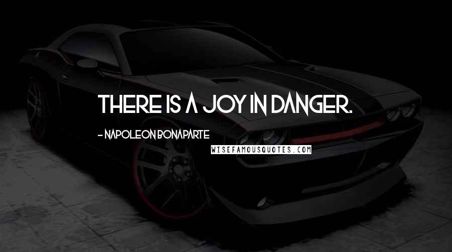 Napoleon Bonaparte Quotes: There is a joy in danger.