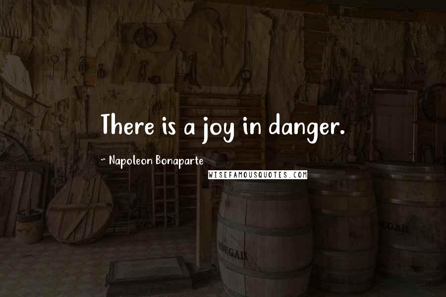 Napoleon Bonaparte Quotes: There is a joy in danger.