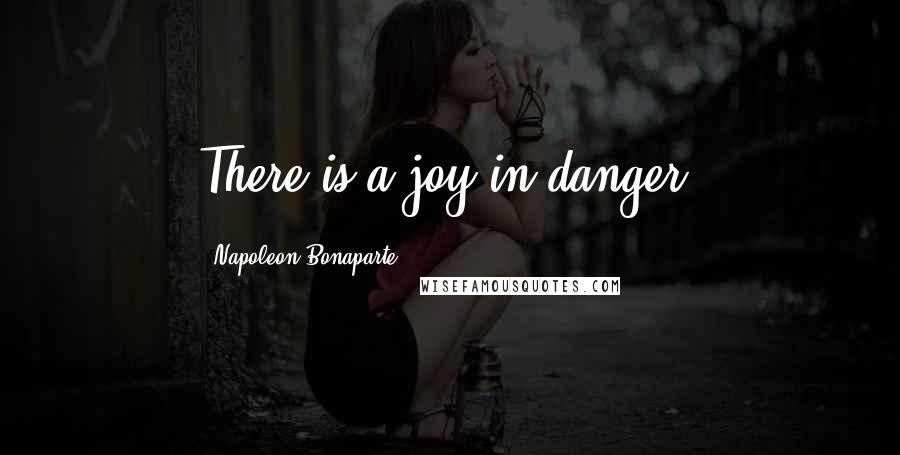 Napoleon Bonaparte Quotes: There is a joy in danger.