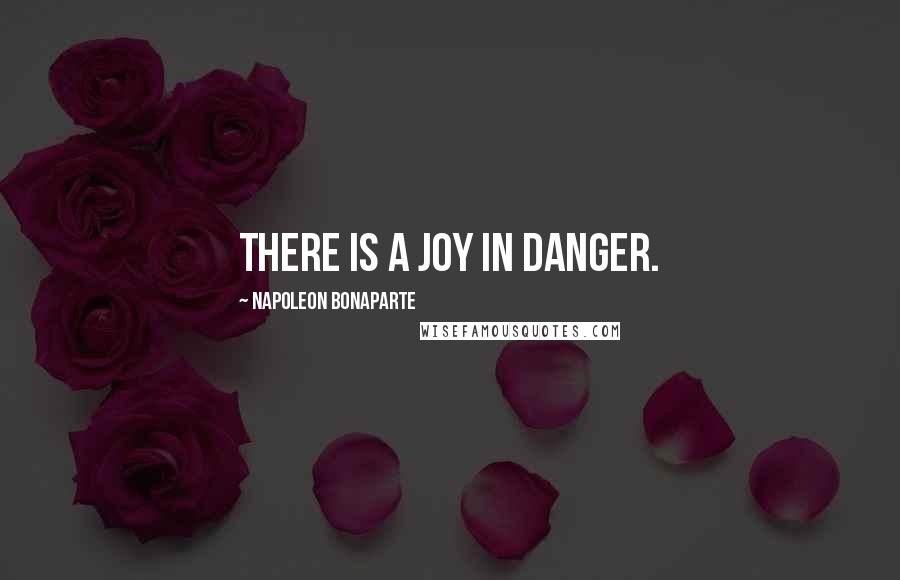 Napoleon Bonaparte Quotes: There is a joy in danger.