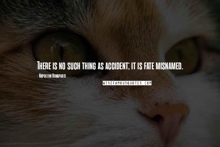 Napoleon Bonaparte Quotes: There is no such thing as accident; it is fate misnamed.