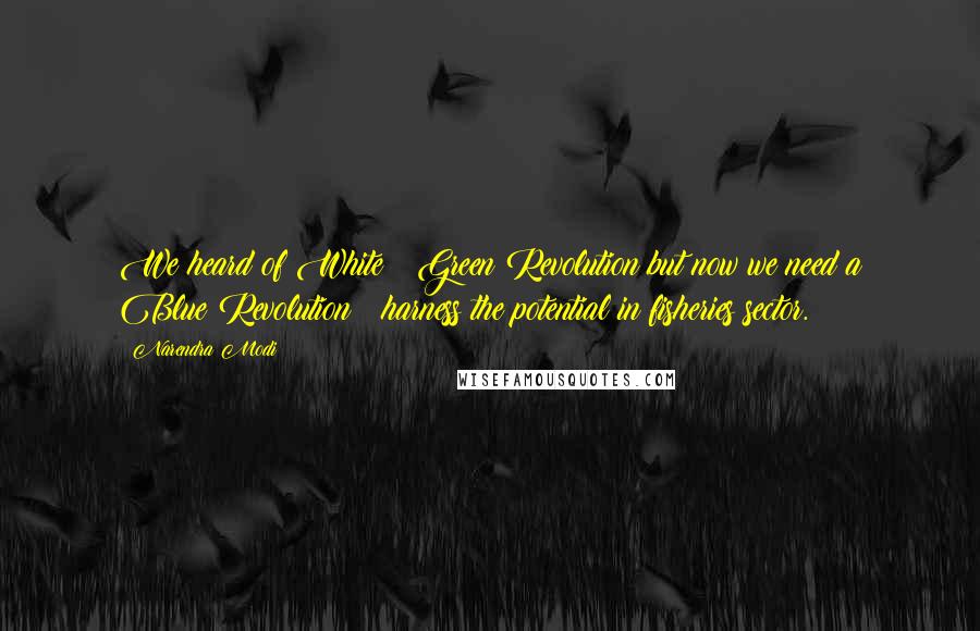 Narendra Modi Quotes: We heard of White & Green Revolution but now we need a Blue Revolution & harness the potential in fisheries sector.
