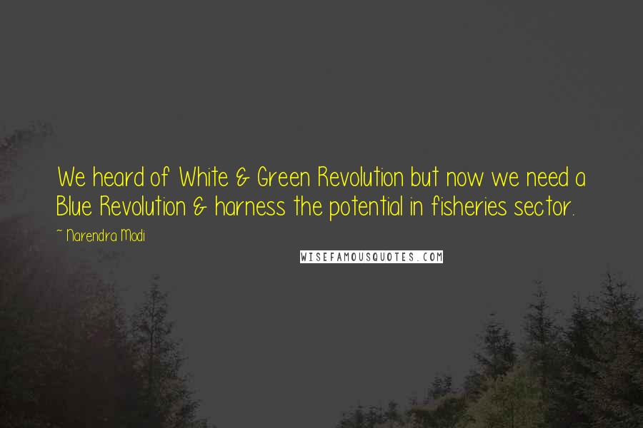 Narendra Modi Quotes: We heard of White & Green Revolution but now we need a Blue Revolution & harness the potential in fisheries sector.