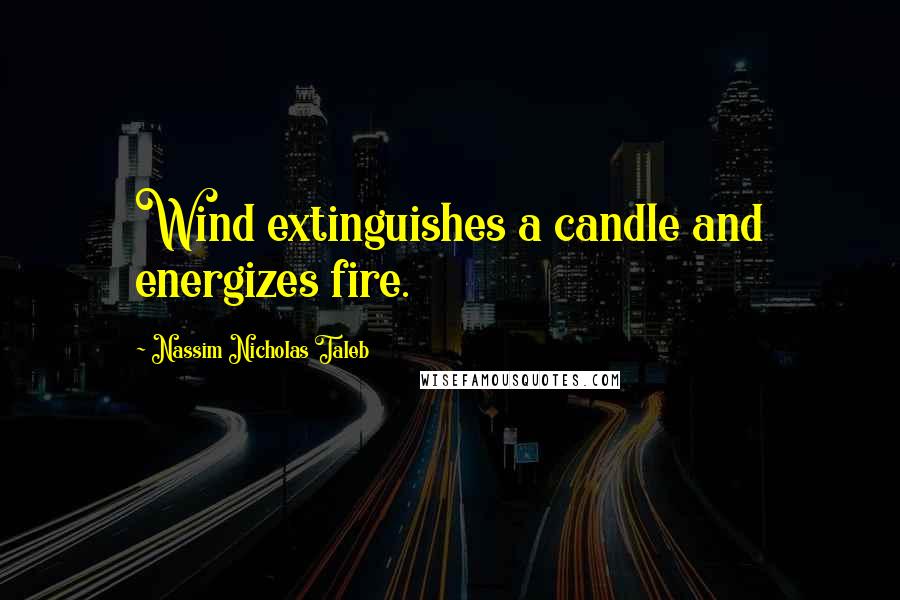 Nassim Nicholas Taleb Quotes: Wind extinguishes a candle and energizes fire.