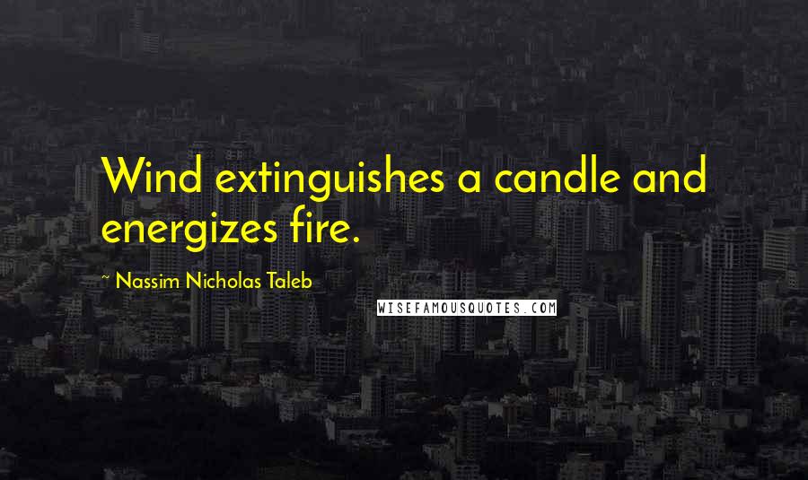 Nassim Nicholas Taleb Quotes: Wind extinguishes a candle and energizes fire.