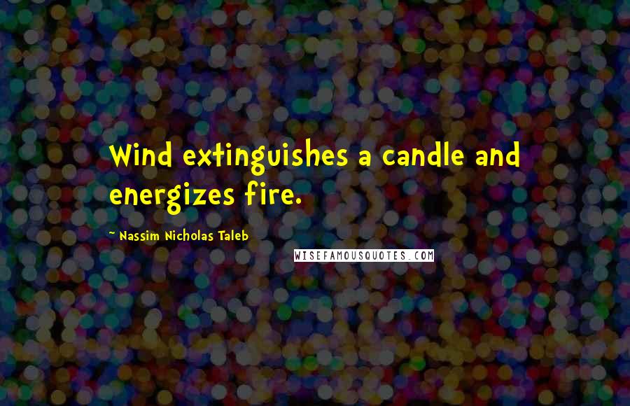 Nassim Nicholas Taleb Quotes: Wind extinguishes a candle and energizes fire.