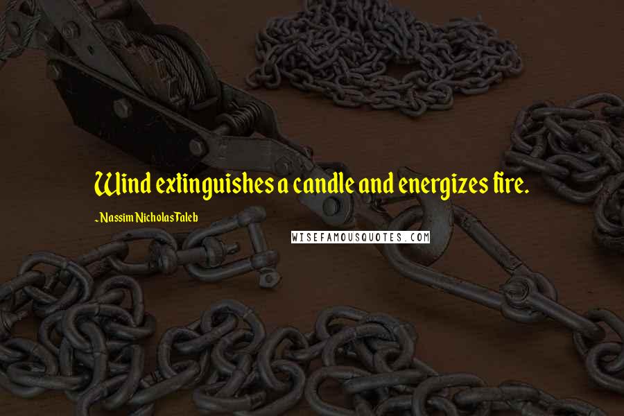 Nassim Nicholas Taleb Quotes: Wind extinguishes a candle and energizes fire.