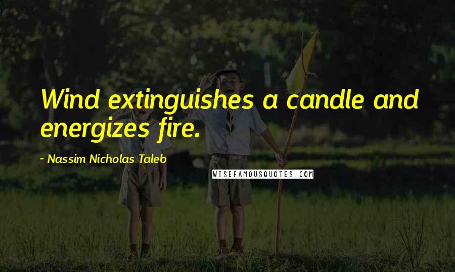 Nassim Nicholas Taleb Quotes: Wind extinguishes a candle and energizes fire.