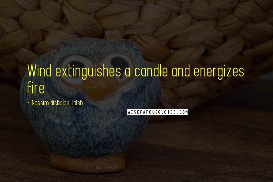 Nassim Nicholas Taleb Quotes: Wind extinguishes a candle and energizes fire.