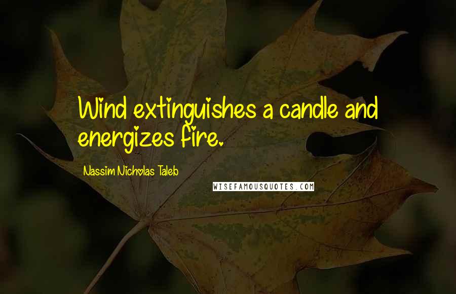 Nassim Nicholas Taleb Quotes: Wind extinguishes a candle and energizes fire.