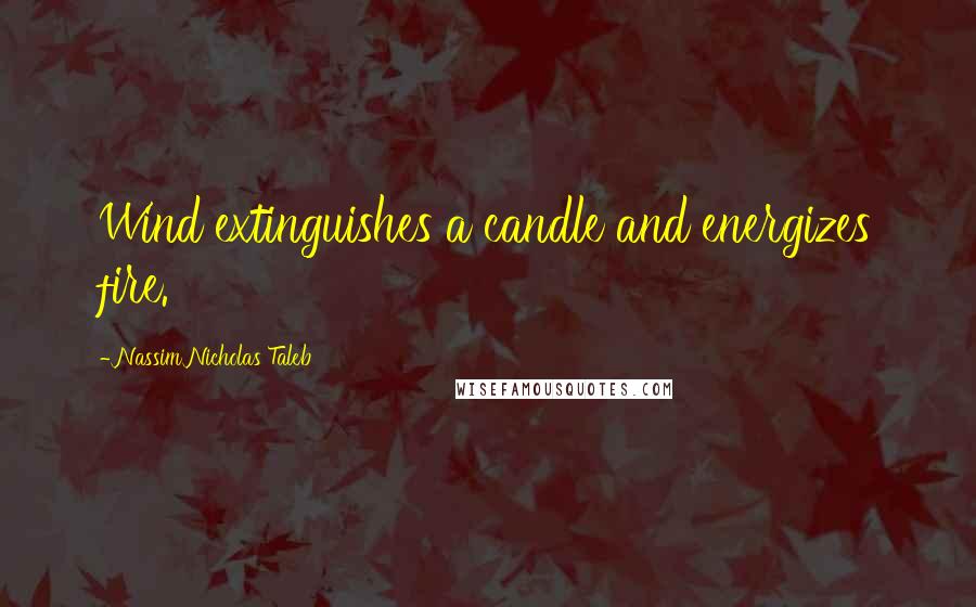 Nassim Nicholas Taleb Quotes: Wind extinguishes a candle and energizes fire.