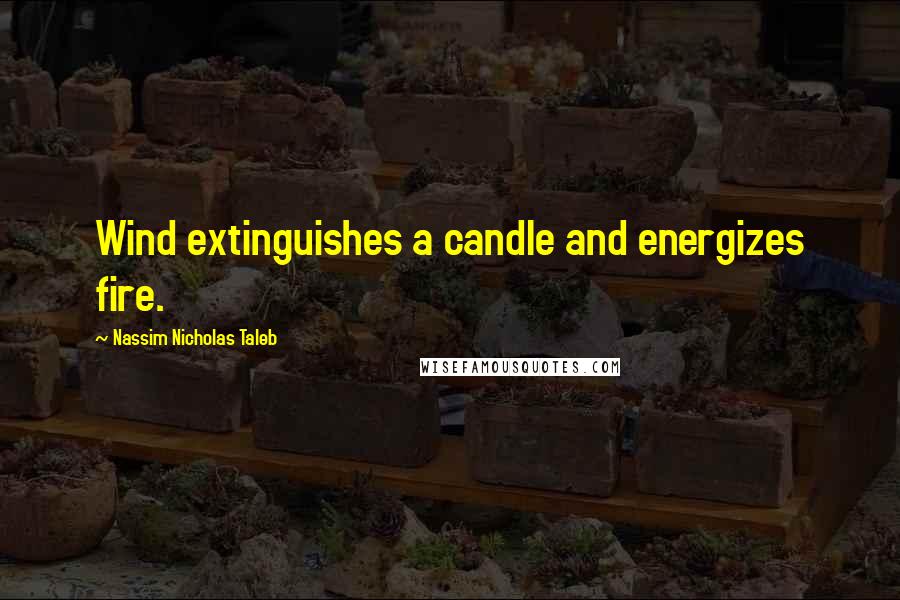 Nassim Nicholas Taleb Quotes: Wind extinguishes a candle and energizes fire.