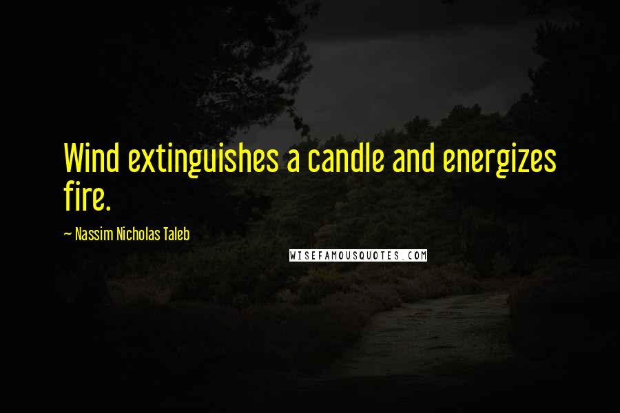 Nassim Nicholas Taleb Quotes: Wind extinguishes a candle and energizes fire.