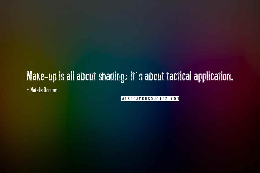 Natalie Dormer Quotes: Make-up is all about shading; it's about tactical application.