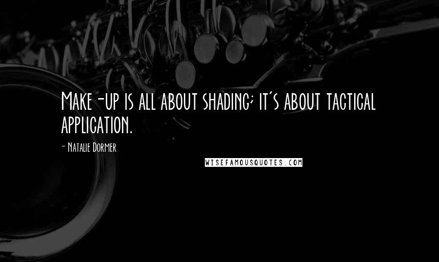 Natalie Dormer Quotes: Make-up is all about shading; it's about tactical application.