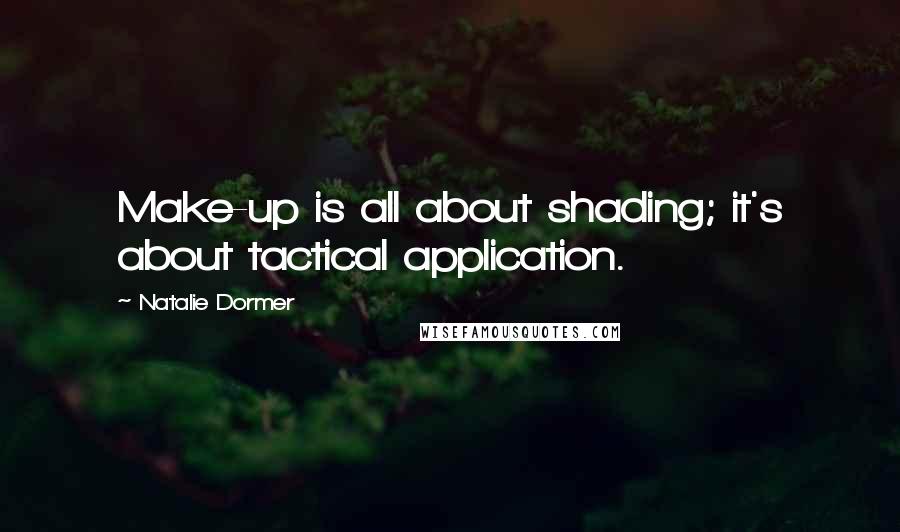 Natalie Dormer Quotes: Make-up is all about shading; it's about tactical application.