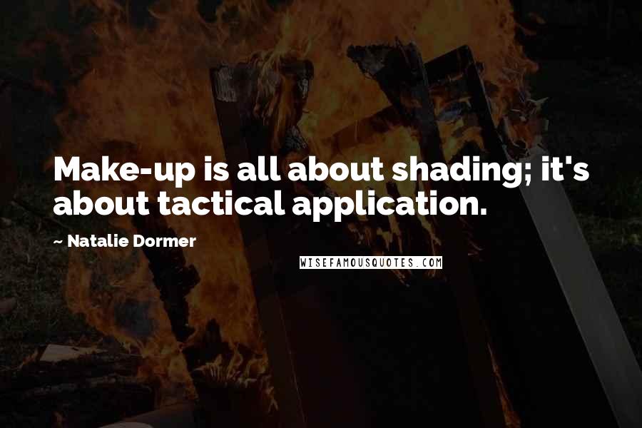 Natalie Dormer Quotes: Make-up is all about shading; it's about tactical application.
