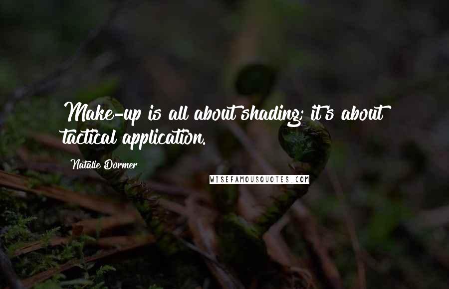 Natalie Dormer Quotes: Make-up is all about shading; it's about tactical application.