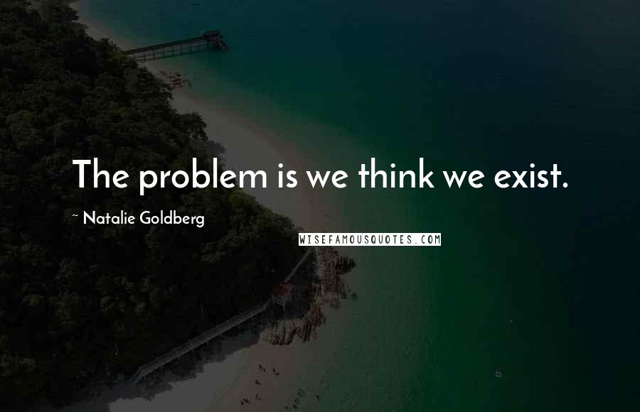 Natalie Goldberg Quotes: The problem is we think we exist.