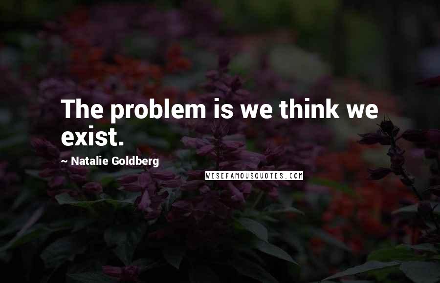 Natalie Goldberg Quotes: The problem is we think we exist.