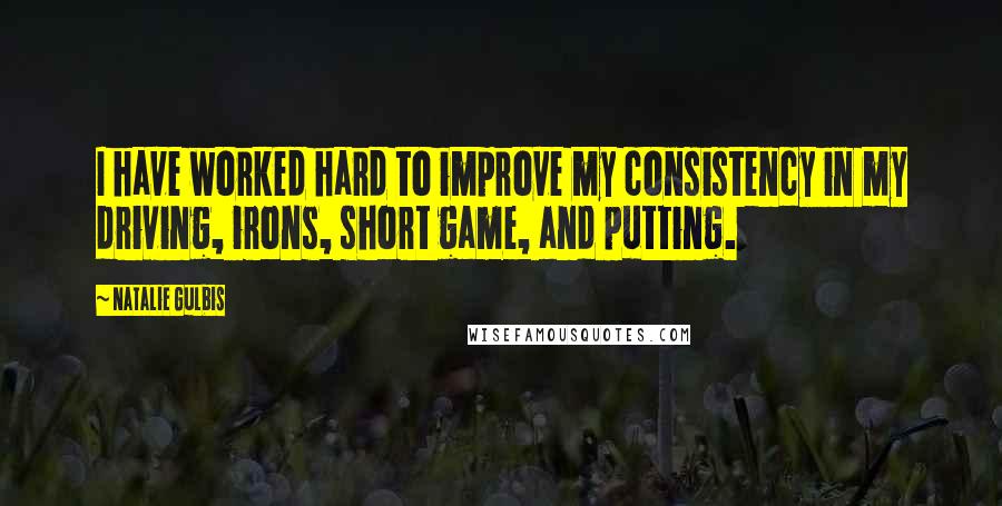 Natalie Gulbis Quotes: I have worked hard to improve my consistency in my driving, irons, short game, and putting.