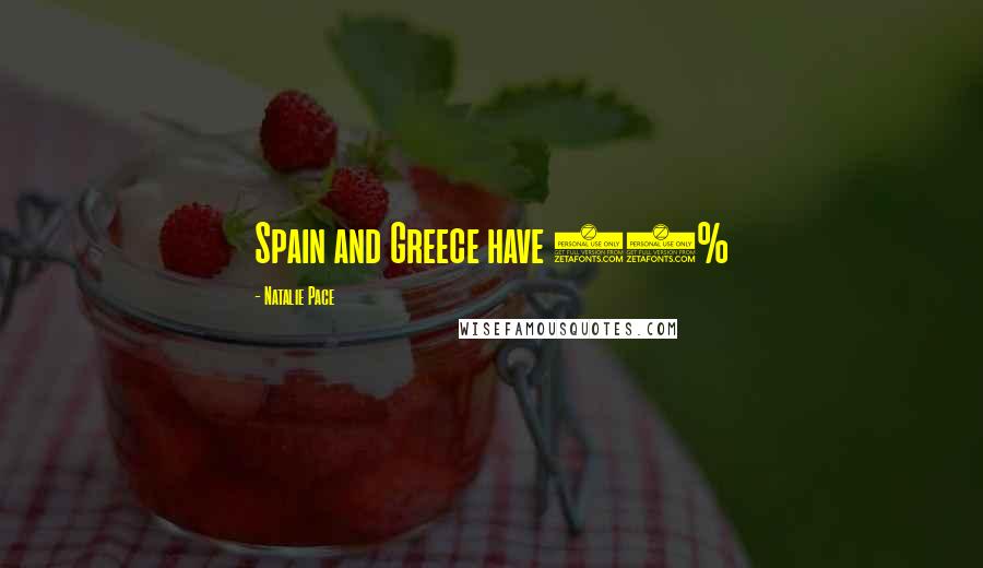 Natalie Pace Quotes: Spain and Greece have 25%