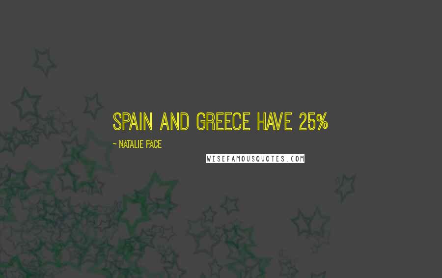 Natalie Pace Quotes: Spain and Greece have 25%