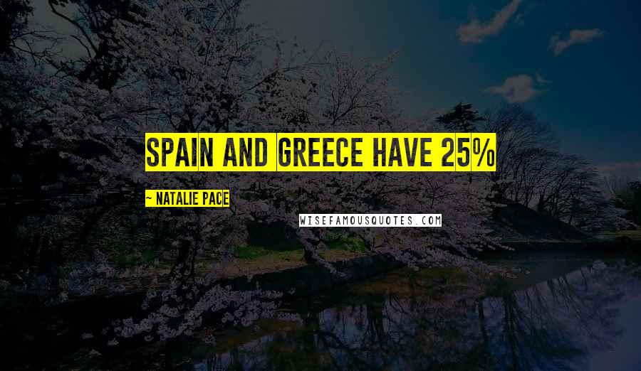 Natalie Pace Quotes: Spain and Greece have 25%