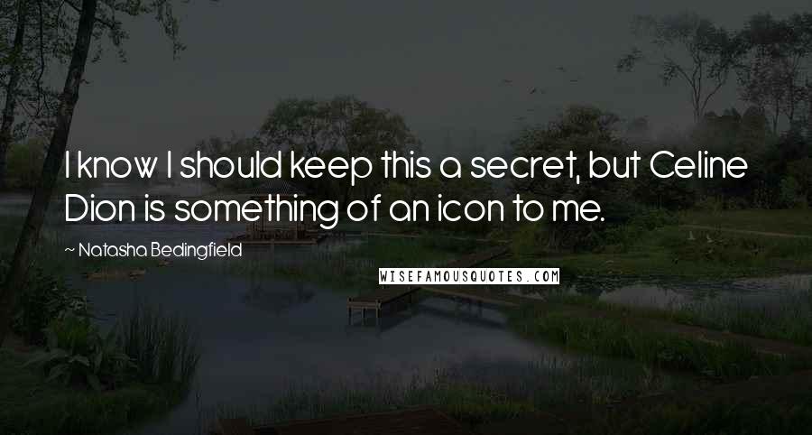 Natasha Bedingfield Quotes: I know I should keep this a secret, but Celine Dion is something of an icon to me.