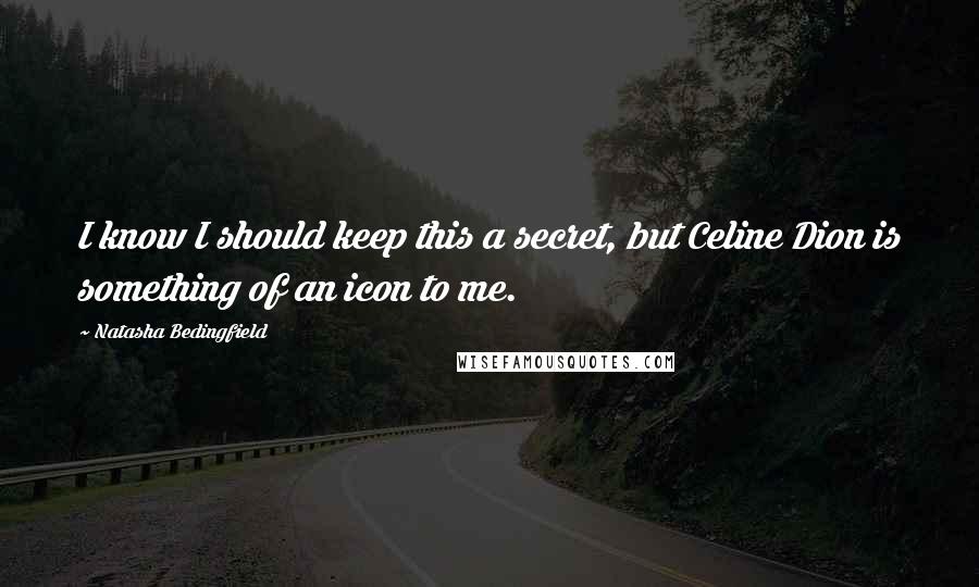 Natasha Bedingfield Quotes: I know I should keep this a secret, but Celine Dion is something of an icon to me.