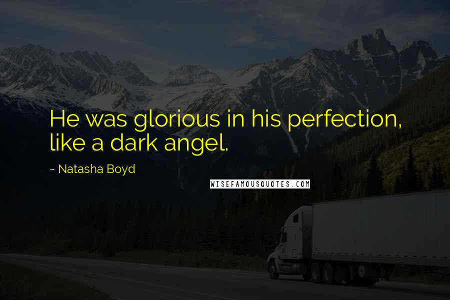 Natasha Boyd Quotes: He was glorious in his perfection, like a dark angel.