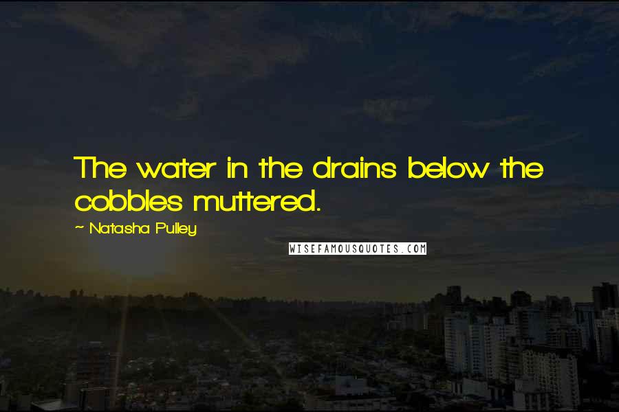 Natasha Pulley Quotes: The water in the drains below the cobbles muttered.