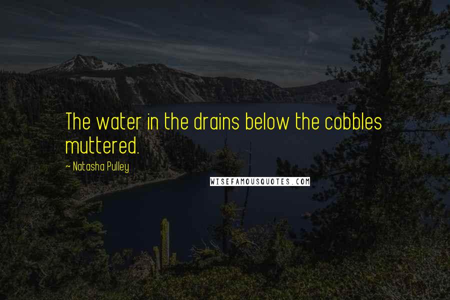 Natasha Pulley Quotes: The water in the drains below the cobbles muttered.
