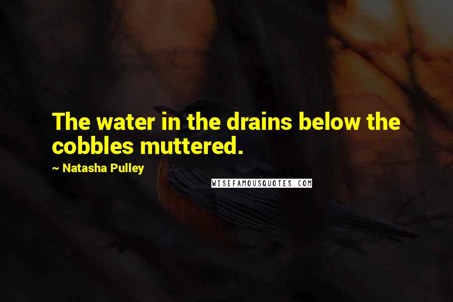 Natasha Pulley Quotes: The water in the drains below the cobbles muttered.