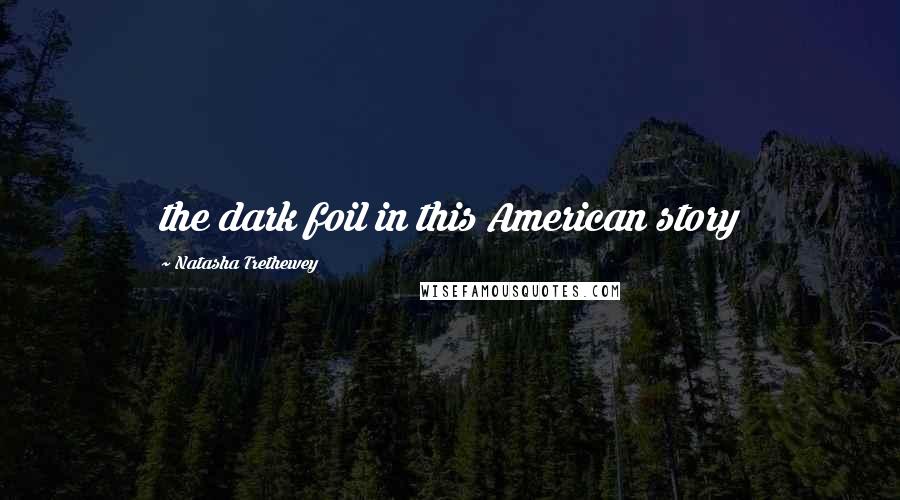 Natasha Trethewey Quotes: the dark foil in this American story