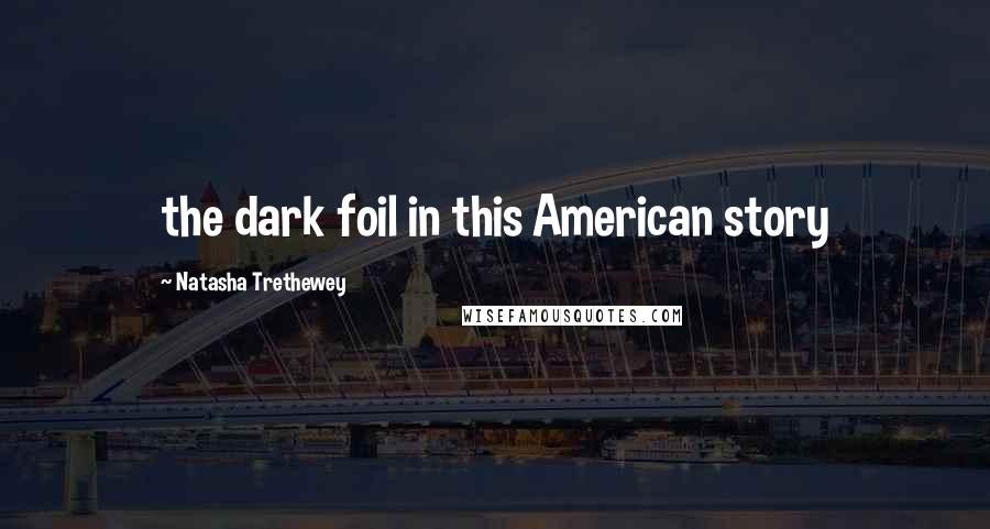 Natasha Trethewey Quotes: the dark foil in this American story