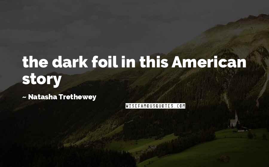 Natasha Trethewey Quotes: the dark foil in this American story