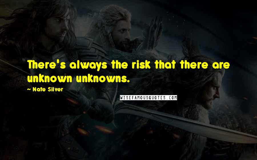 Nate Silver Quotes: There's always the risk that there are unknown unknowns.